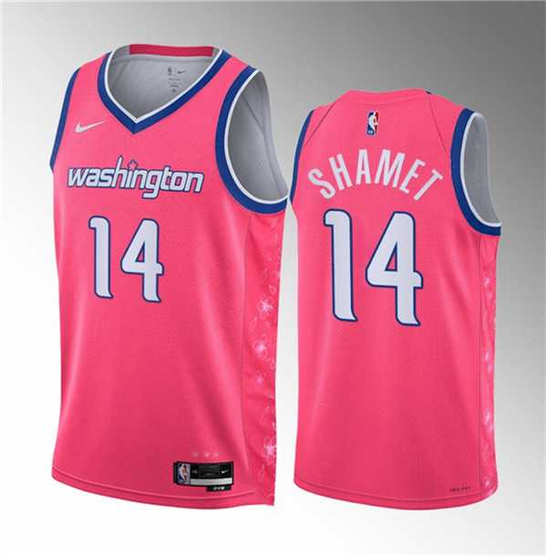 Men's Washington Wizards #14 Landry Shamet Pink 2023 Draft City Edition Stitched Jersey,We sell and wholesale Men's Washington Wizards #14 Landry Shamet Pink 2023 Draft City Edition Stitched Jersey on line form chian!